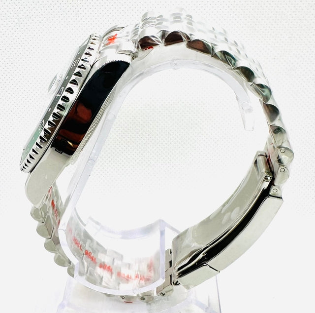 Relógio masculino linha Premium modelo Gmt-Master II Sprite automático Pulseira de aço Jubileu 904L a prova d’água 40m