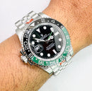 Relógio masculino linha Premium modelo Gmt-Master II Sprite automático Pulseira de aço Jubileu 904L a prova d’água 40m