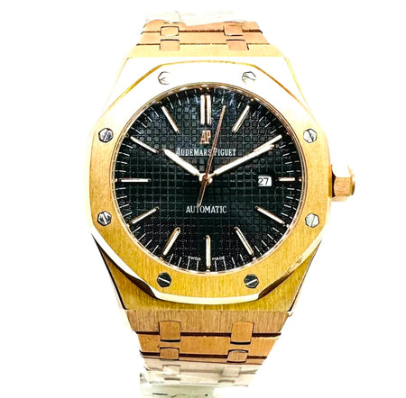 Relógio masculino linha Premium modelo Audemars Royal Oak automático Pulseira de aço oyster 904l a prova d’água 40m