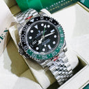 Relógio masculino linha Premium modelo Gmt-Master II Sprite automático Pulseira de aço Jubileu 904L a prova d’água 40m