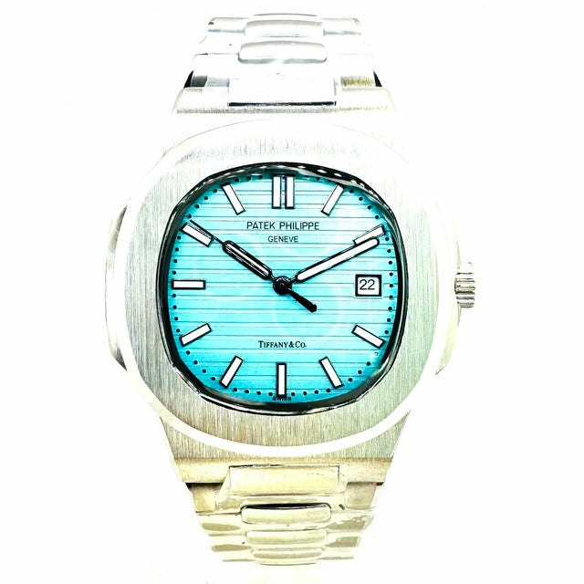 Relógio masculino linha Premium modelo Patek Nautilus Tiffany automático Pulseira de Aço inoxidável 904l a prova d’água